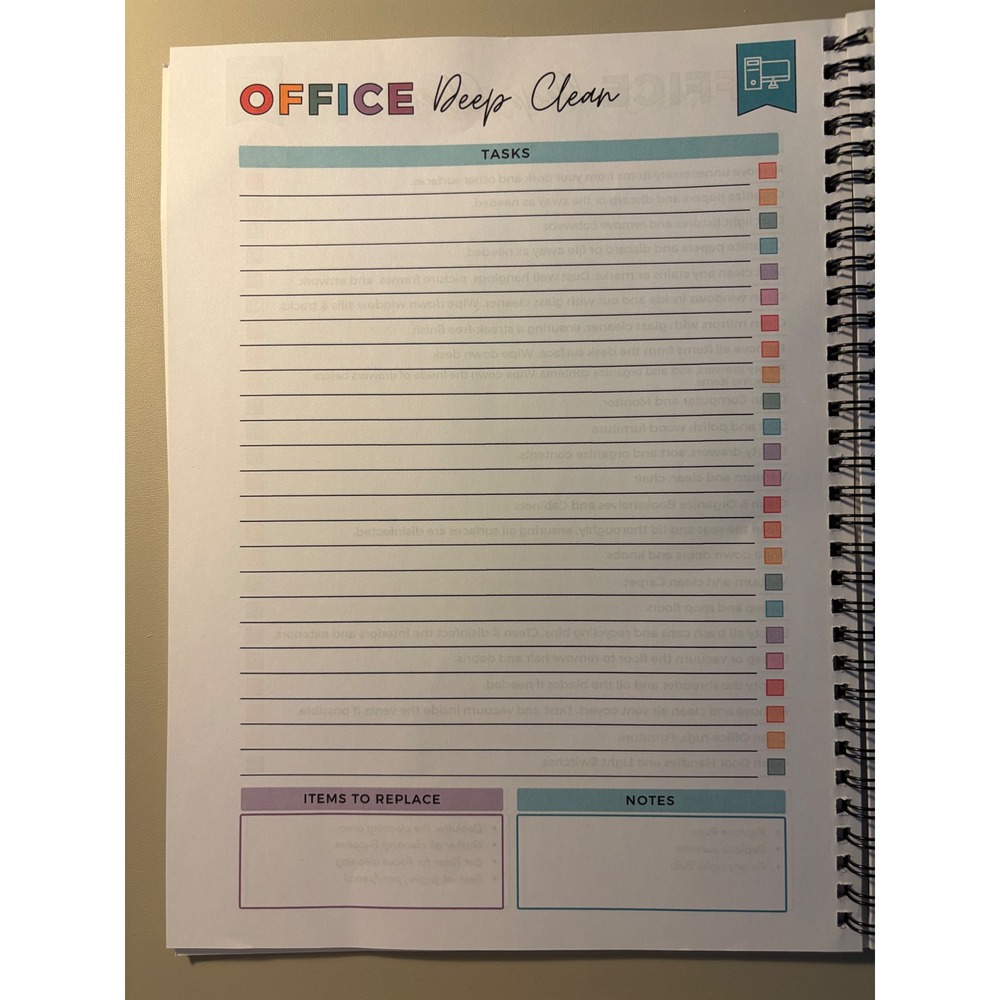 ADHD Cleaning Planner Spiral Bound Home Organization Journal Daily Chore Tracker - Picture 7 of 8
